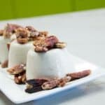 Maple Panna Cotta with Praline Pecans