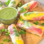 Fresh Spring Rolls With Dill Sauce (Dairy Free, Vegan)