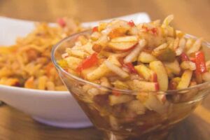 Dessert Apple Salsa with Cinnamon Chips