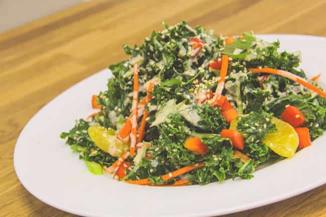 Peanut-Sesame Kale Salad