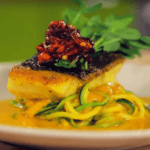 Black Cod with Curried Zucchini Noodles Image