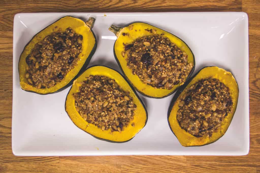 Vegan, Dairy Free Organic Acorn Squash Bowls (Non GMO)