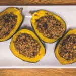 Vegan, Dairy Free Organic Acorn Squash Bowls (Non GMO)