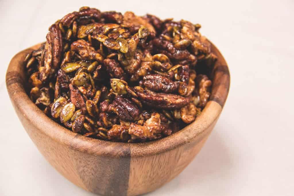 Pumpkin Spice Candied Nuts