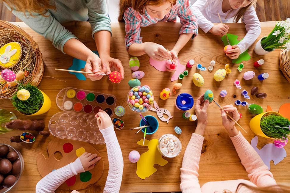 Top above high angle view of work space place table nice group of people meeting hands doing making decor things classes courses studying in house brick loft industrial interior room