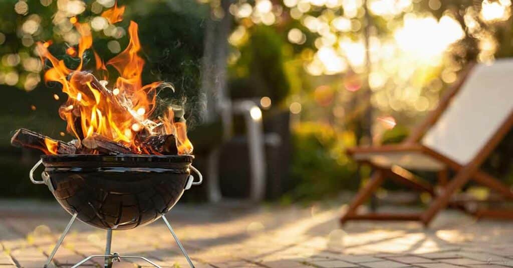 Barbecue Grill In The Open Air. Summer Holidays